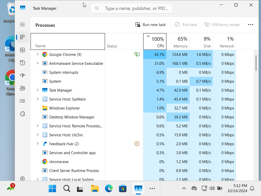 Low on CPU