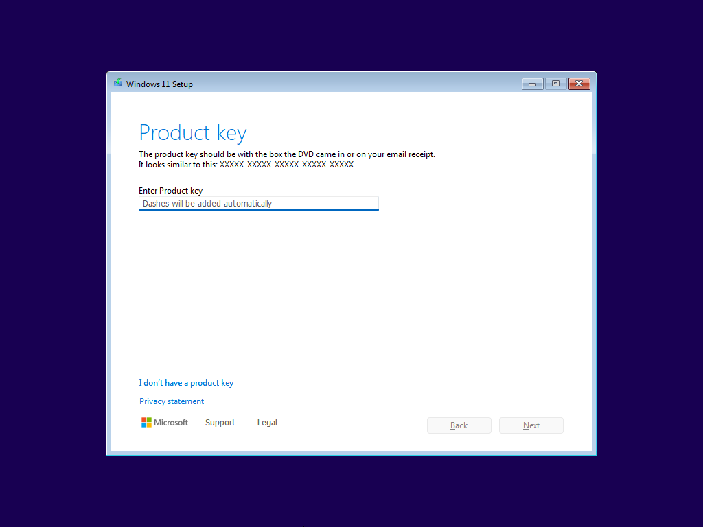 Windows 11 installation