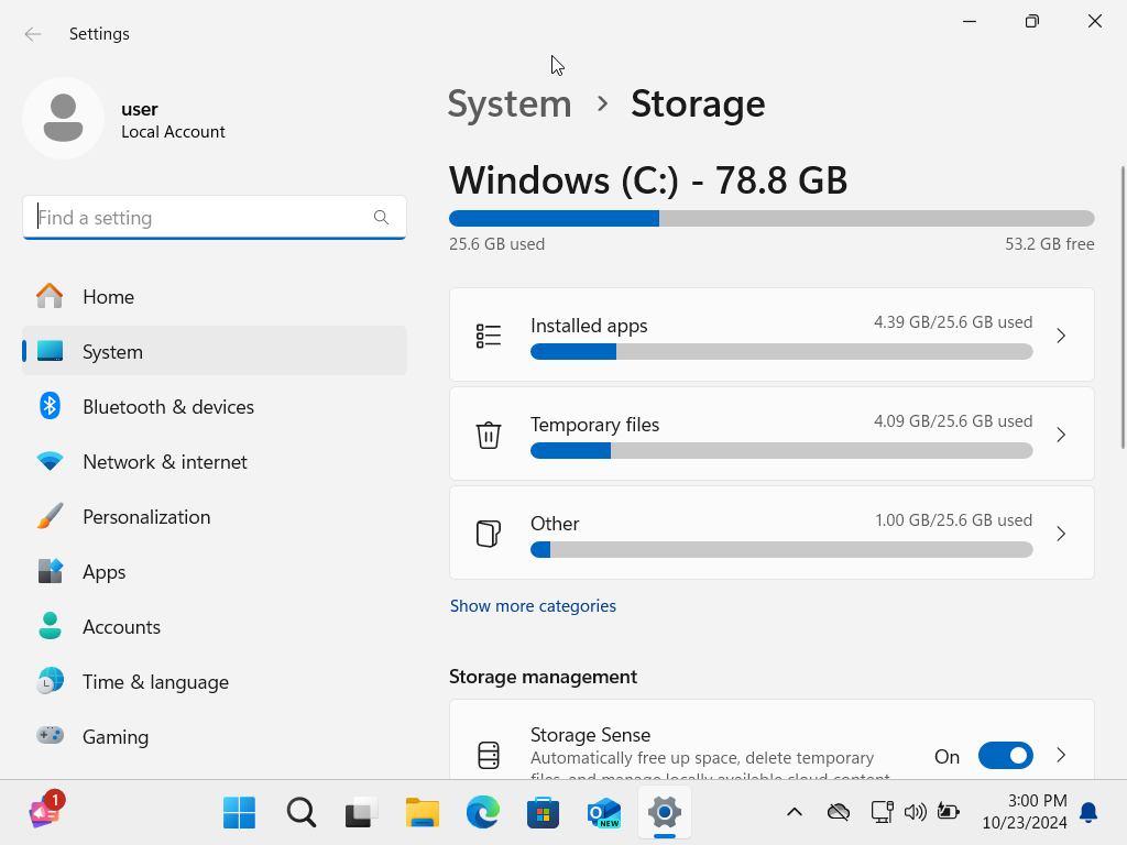 Windows 11 low storage